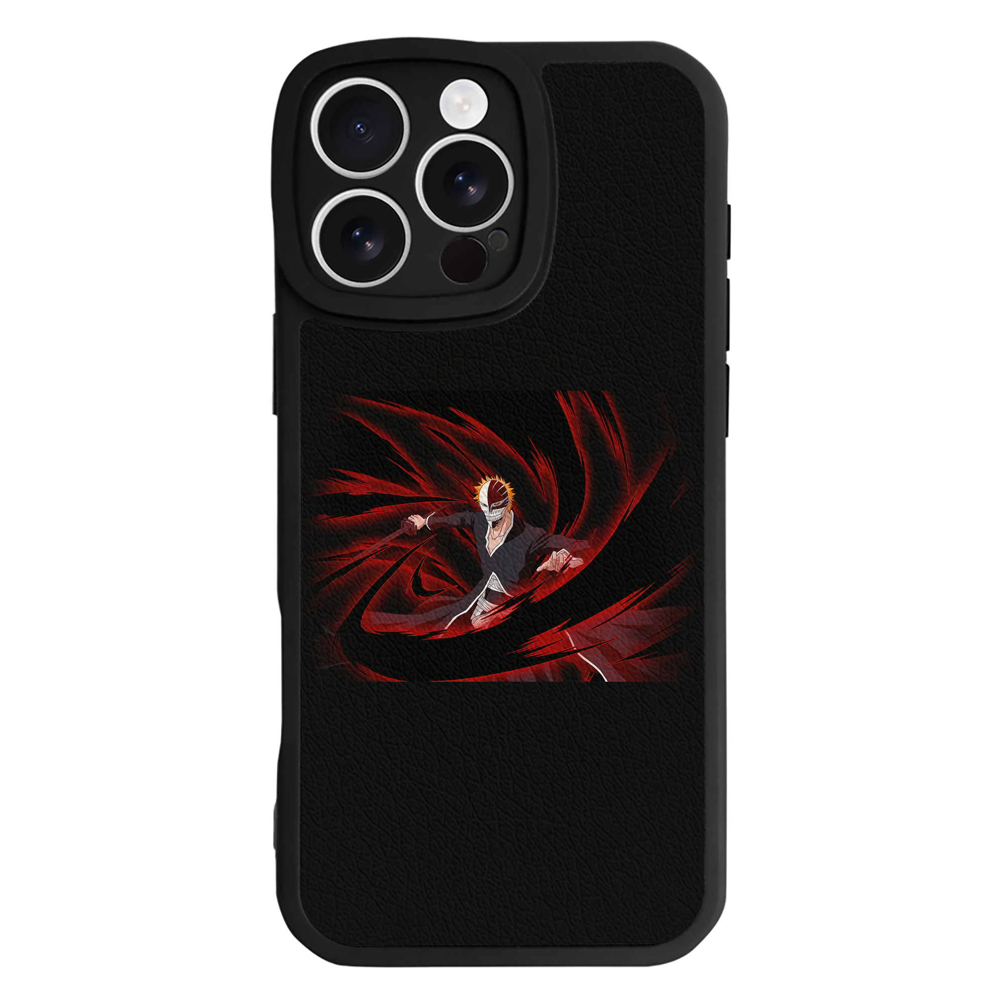 ブリーチ 黒崎一護（くろさき いちご）BLEACH Kurosaki Ichigo 【iPhone 16シリーズ対応】シリコンスマホケース（レザー調） 材質：シリコン